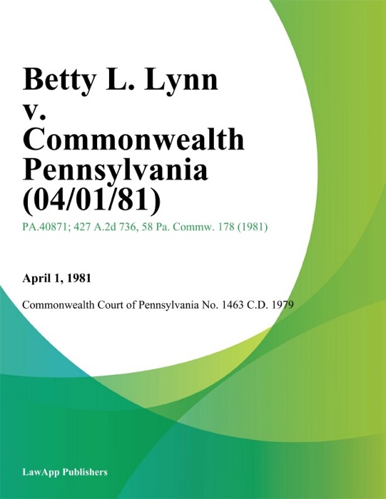 Betty L. Lynn v. Commonwealth Pennsylvania