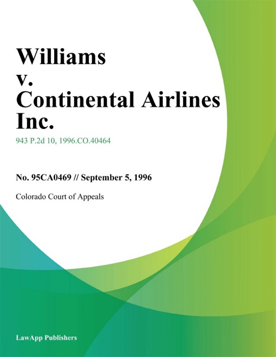 Williams V. Continental Airlines Inc.