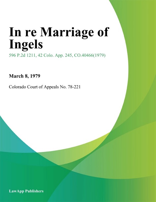 In Re Marriage of Ingels