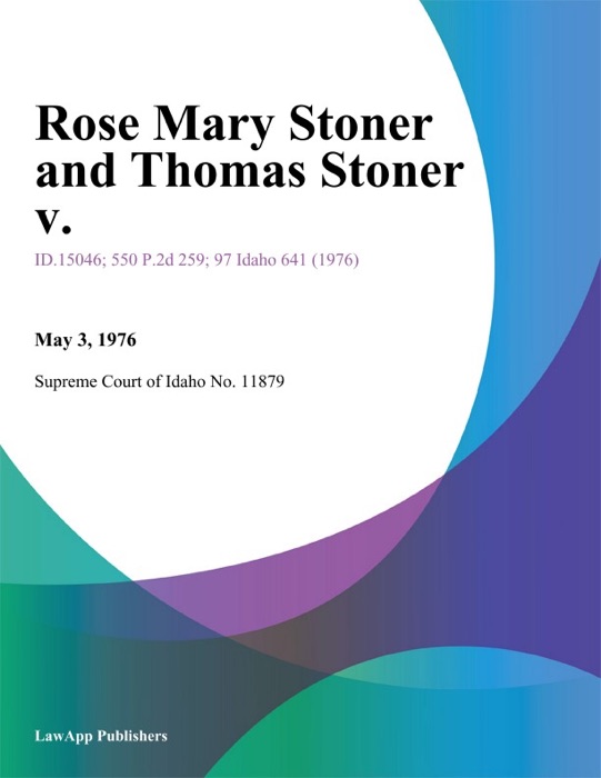 Rose Mary Stoner and Thomas Stoner V.