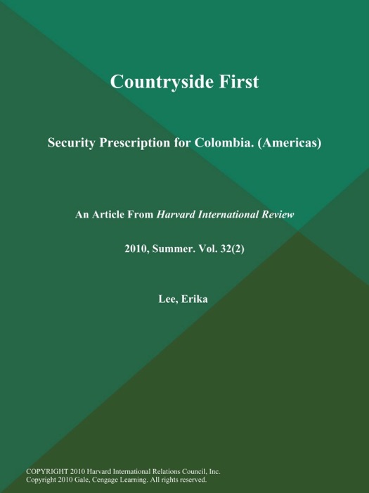 Countryside First: Security Prescription for Colombia (Americas)