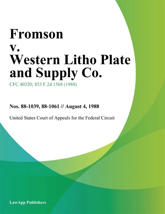 Fromson v. Western Litho Plate and Supply Co.
