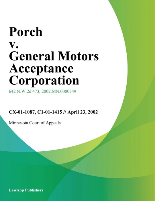 Porch v. General Motors Acceptance Corporation