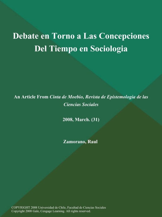 Debate en Torno a Las Concepciones Del Tiempo en Sociologia