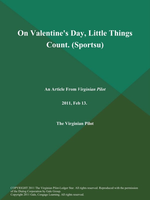 On Valentine's Day, Little Things Count (Sportsu)