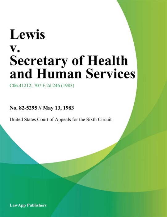 Lewis V. Secretary Of Health And Human Services