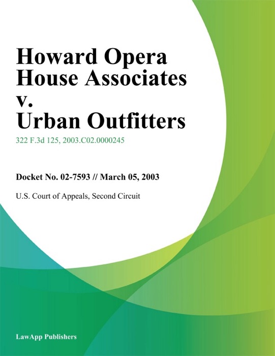 Howard Opera House Associates v. Urban Outfitters