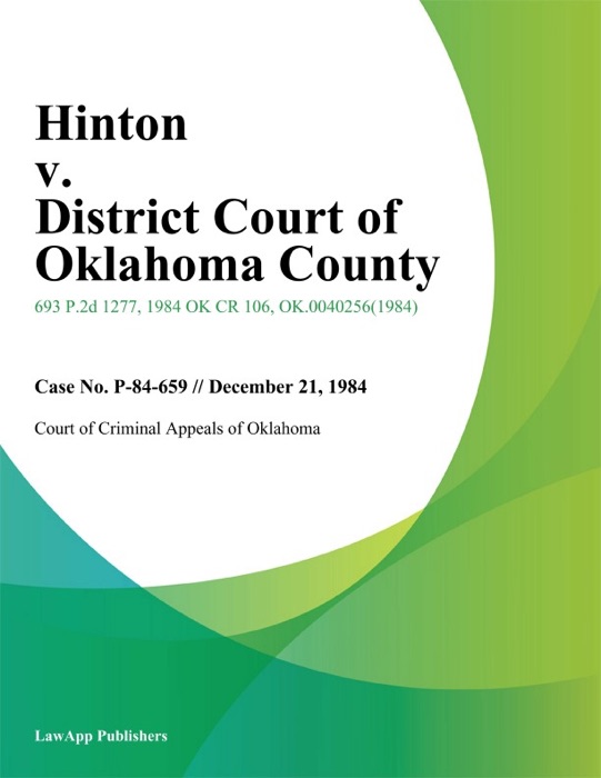 Hinton v. District Court of Oklahoma County