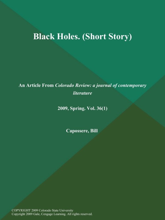 Black Holes (Short Story)