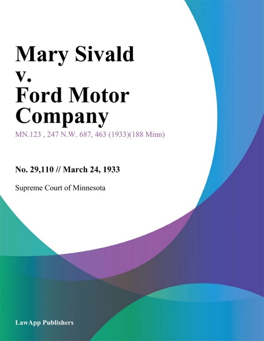 Mary Sivald v. ford Motor Company.