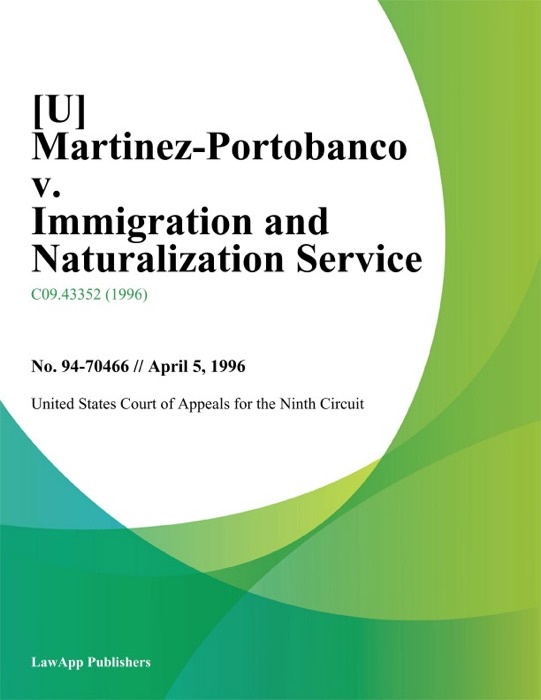 Martinez-Portobanco v. Immigration and Naturalization Service