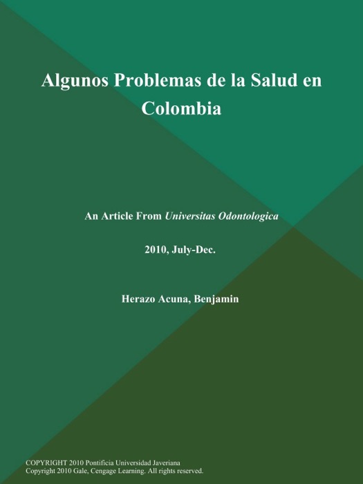 Algunos Problemas de la Salud en Colombia