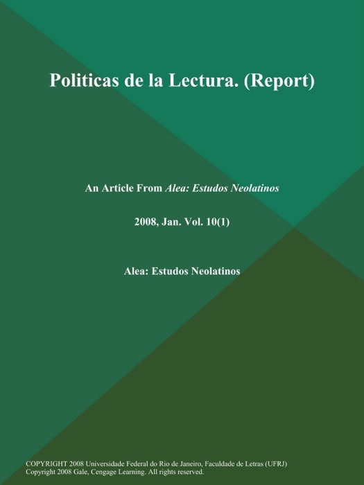 Politicas de la Lectura (Report)