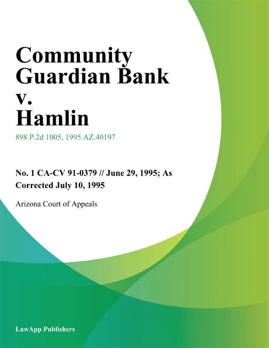 Community Guardian Bank v. Hamlin