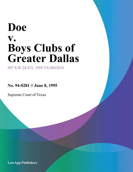 Doe V. Boys Clubs Of Greater Dallas