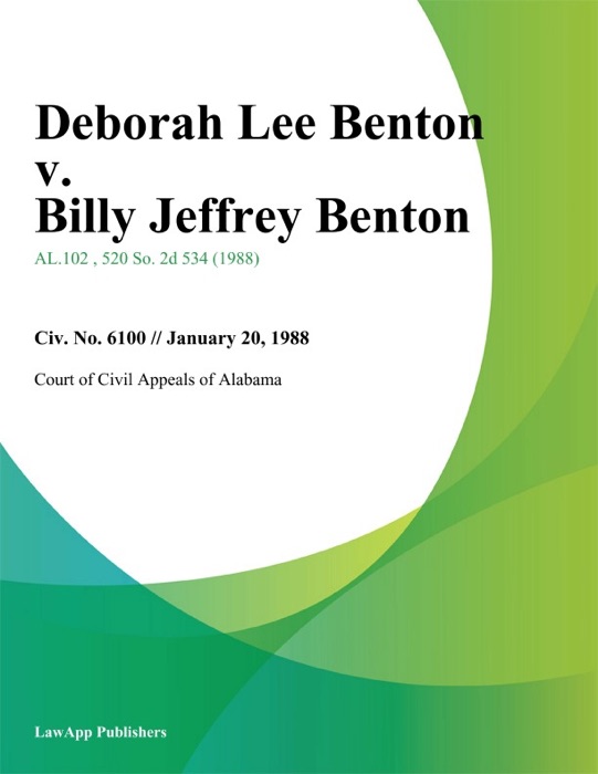 Deborah Lee Benton v. Billy Jeffrey Benton