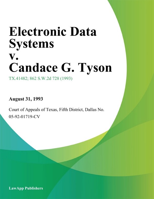 Electronic Data Systems v. Candace G. Tyson