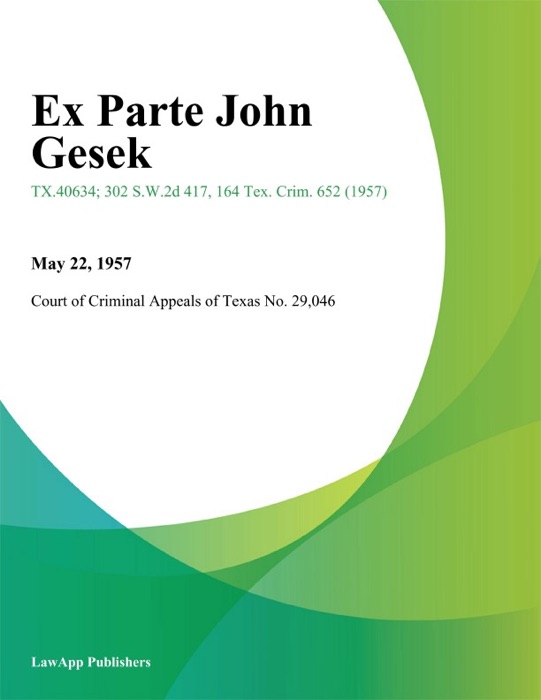 Ex Parte John Gesek