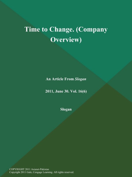 Time to Change (Company Overview)
