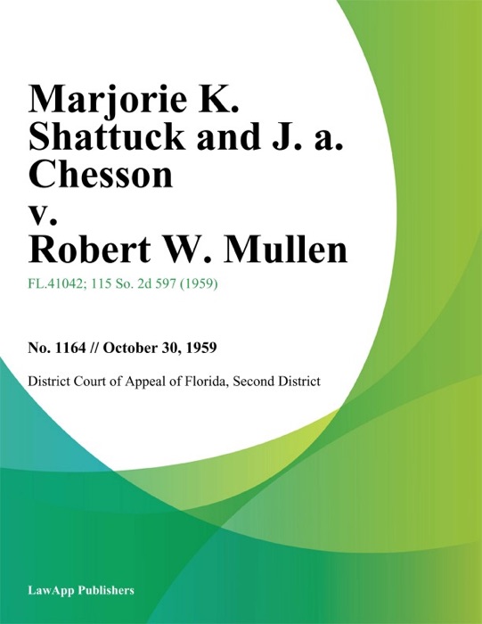 Marjorie K. Shattuck and J. A. Chesson v. Robert W. Mullen