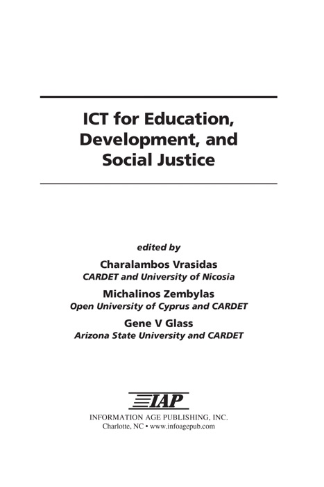 ICT for Education, Development, and Social Justice