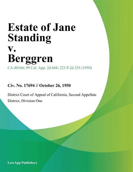 Estate of Jane Standing v. Berggren