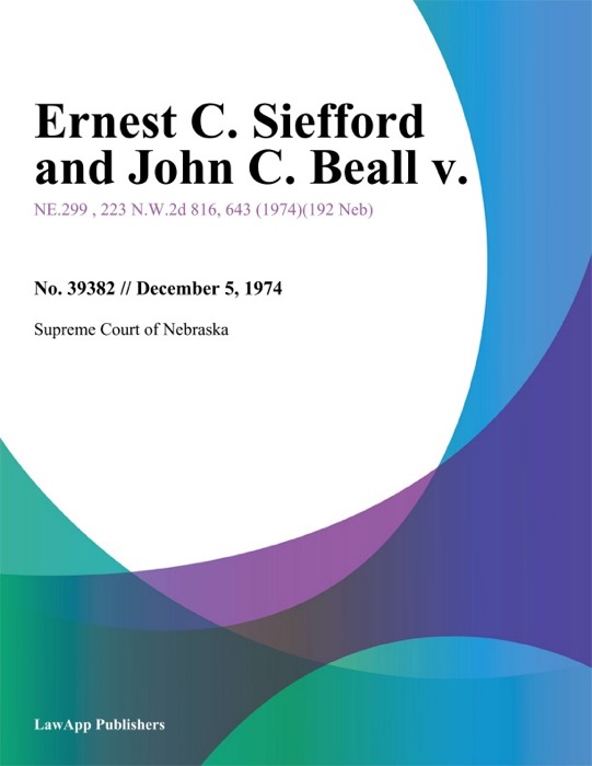 Ernest C. Siefford and John C. Beall v.
