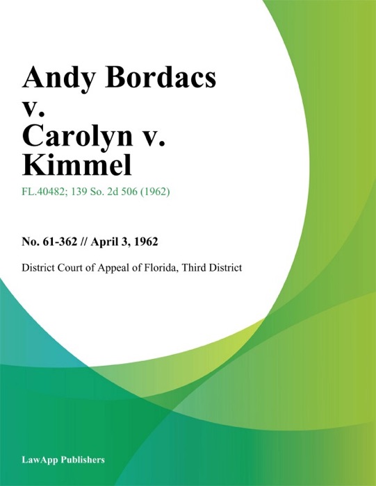 Andy Bordacs v. Carolyn v. Kimmel