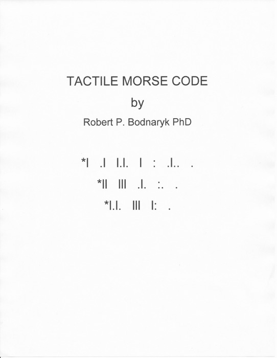 Tactile Morse Code