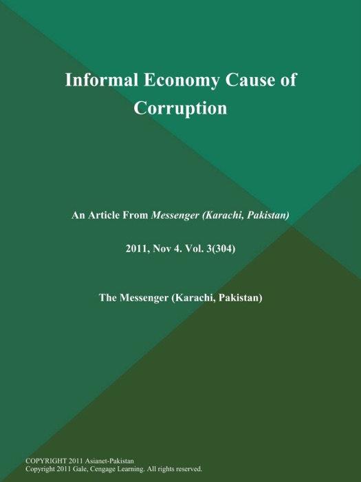 Informal Economy Cause of Corruption