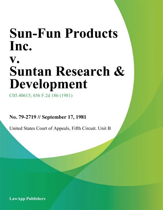 Sun-Fun Products Inc. v. Suntan Research & Development