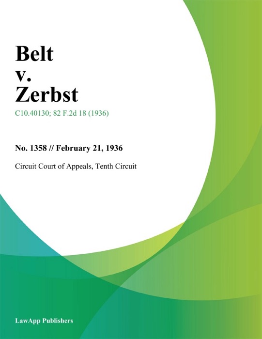 Belt v. Zerbst