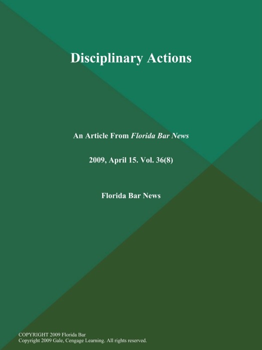 Disciplinary Actions