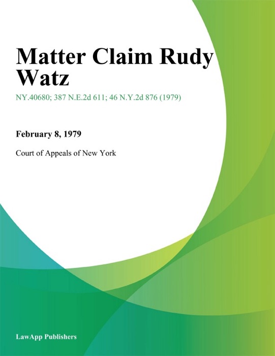 Matter Claim Rudy Watz