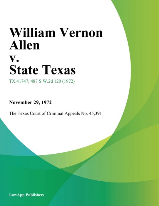 William Vernon Allen v. State Texas