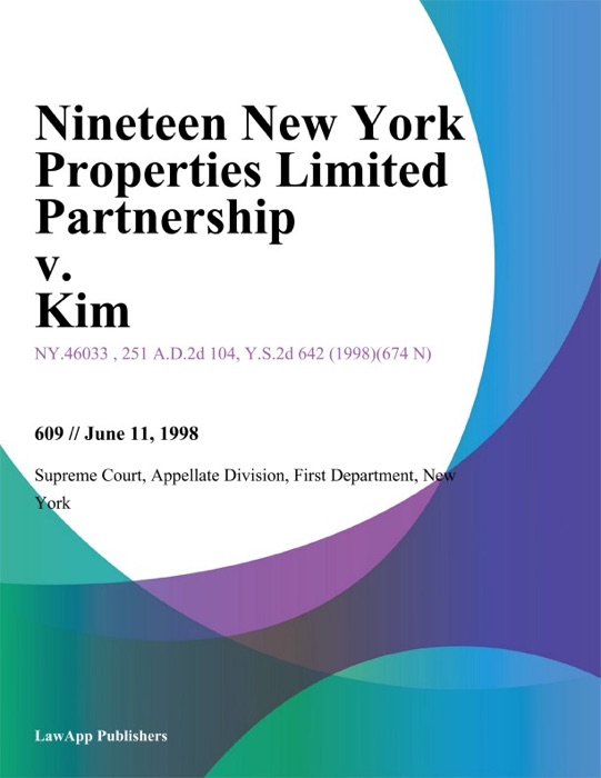 Nineteen New York Properties Limited Partnership v. Kim