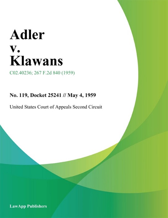 Adler v. Klawans