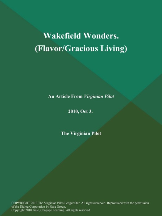 Wakefield Wonders (Flavor/Gracious Living)