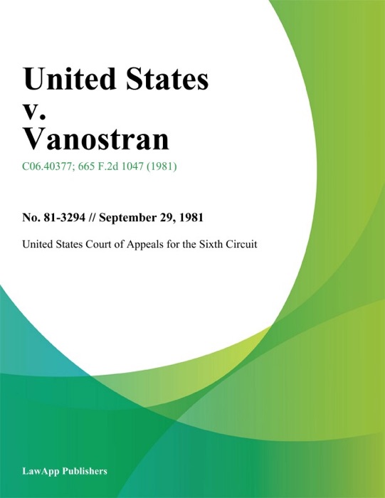 United States v. Vanostran