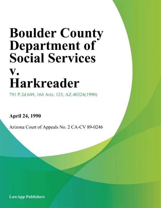 Boulder County Department of Social Services v. Harkreader