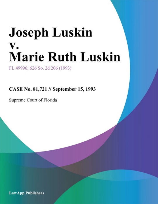 Joseph Luskin v. Marie Ruth Luskin