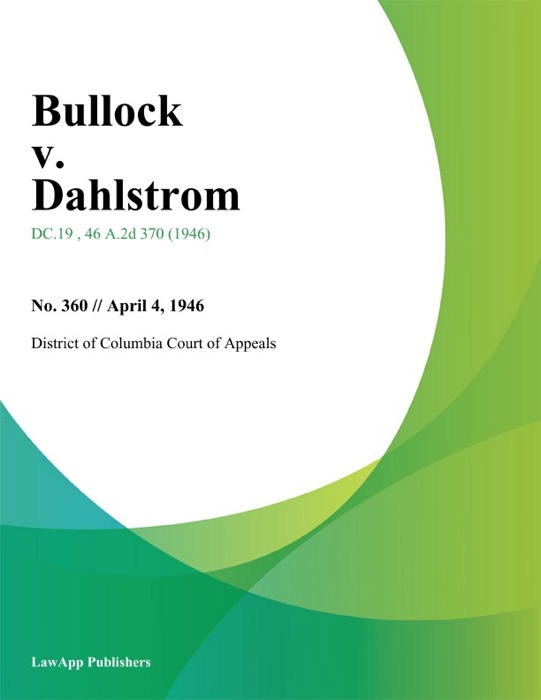 Bullock v. Dahlstrom