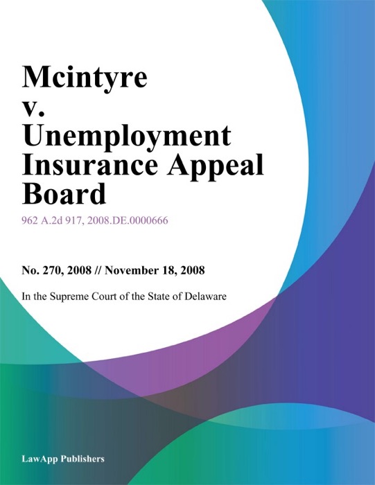 Mcintyre v. Unemployment Insurance Appeal Board