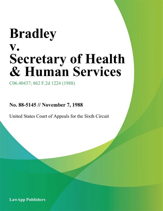 Bradley V. Secretary Of Health & Human Services