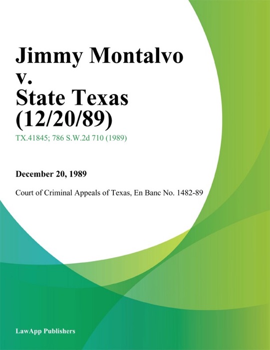 Jimmy Montalvo v. State Texas