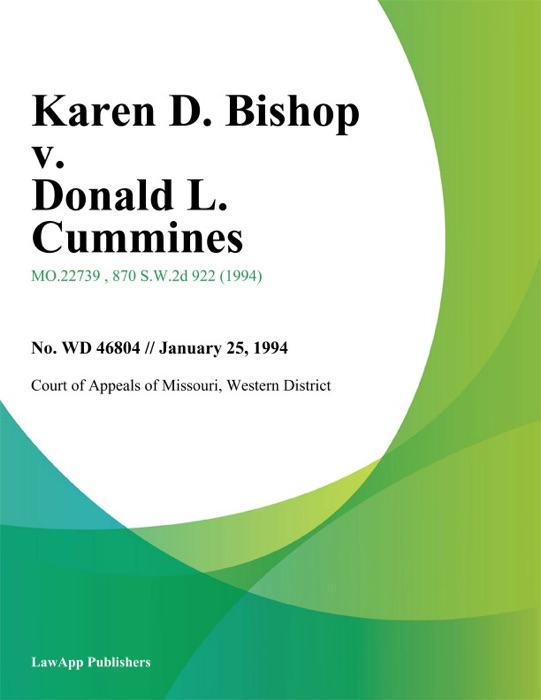 Karen D. Bishop v. Donald L. Cummines