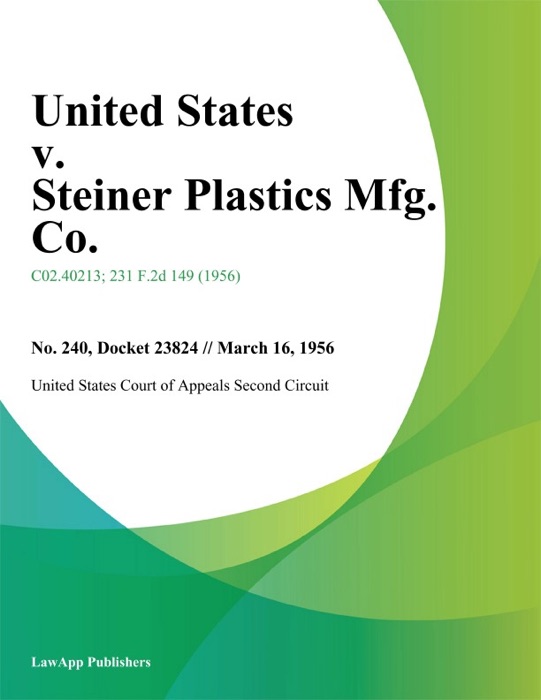 United States v. Steiner Plastics Mfg. Co.