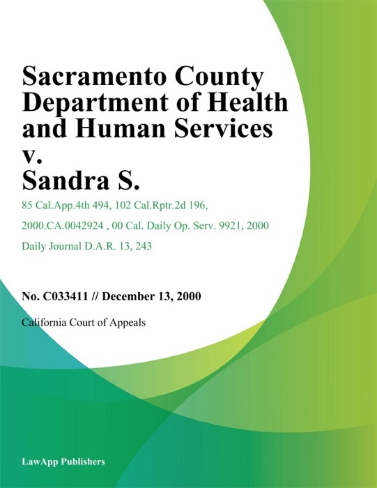 Sacramento County Department Of Health And Human Services V. Sandra S.