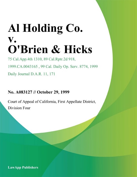 Al Holding Co. v. Obrien & Hicks