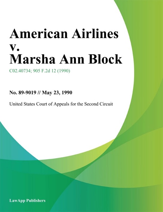 American Airlines v. Marsha Ann Block